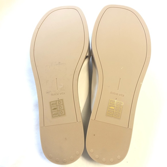 $100 EUC Dolce Vita 9 Giza Knotted Platform Slides Sandals White Brown - Picture 5 of 7